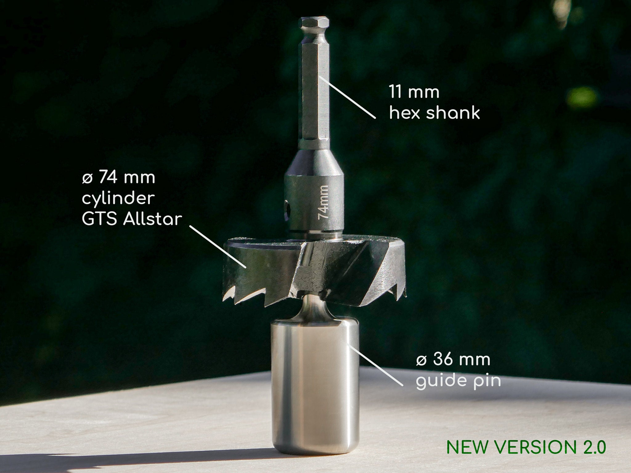 Special drill bit with stainless steel guide pin for fitting the GTS Allstar tree bolt