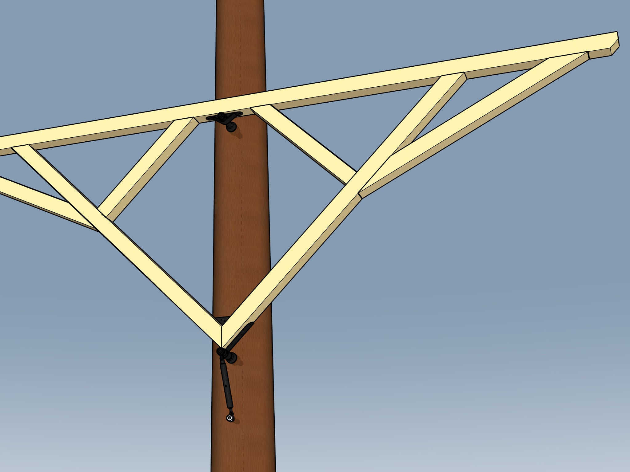 XXL Kit di Fissaggio Albero, Triangolo D90 GTS+