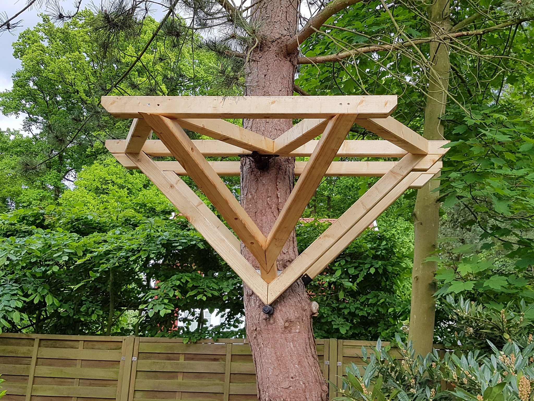 S Kit Fissaggio per Case per 1-2 Alberi, Triangolo V90