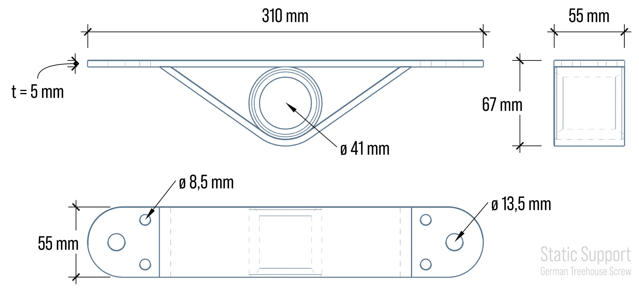 Swing Beam Attachment Kit for 1 Tree – Bracket