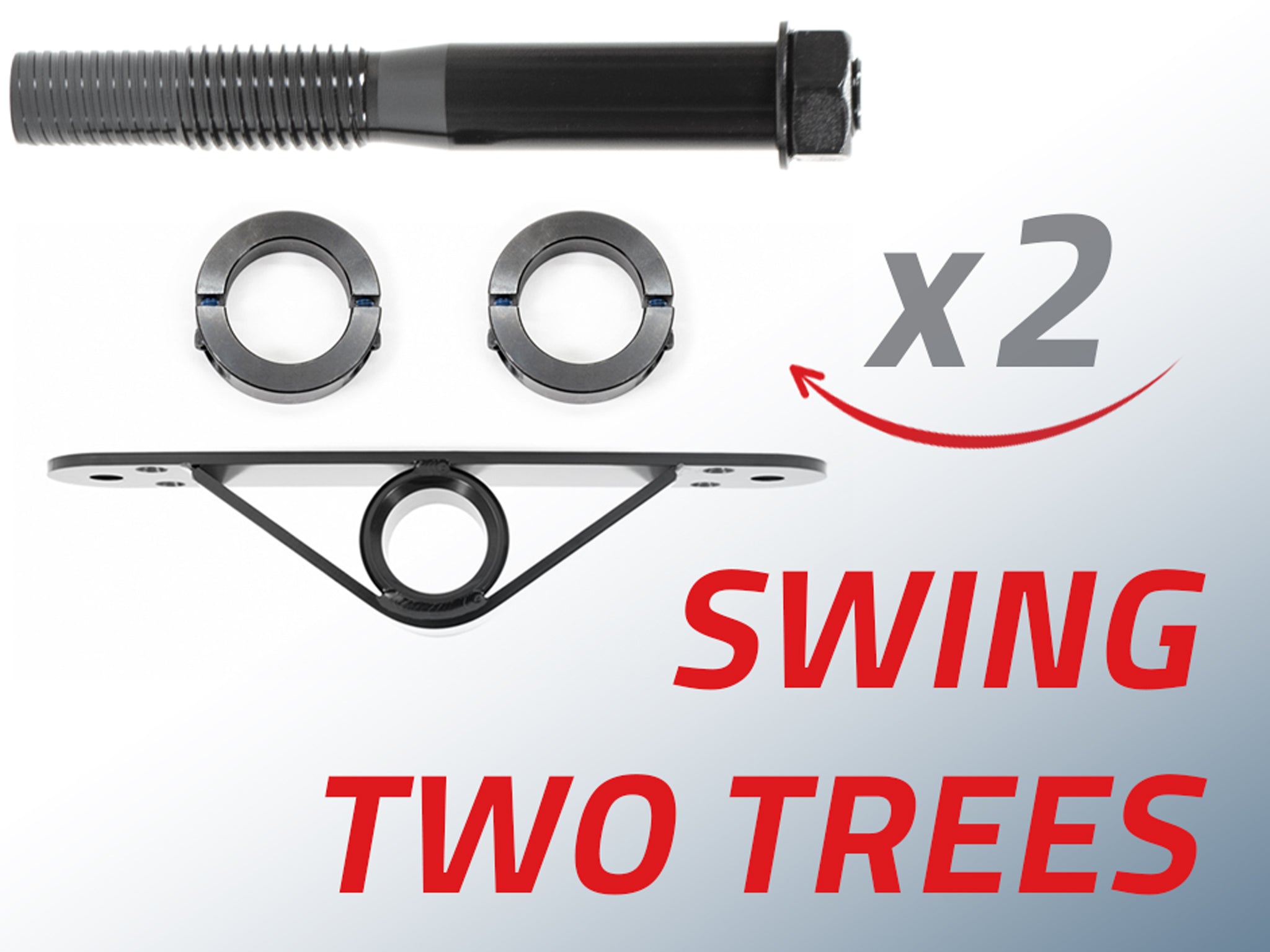 Kit Fissaggio per Altalena per 2 Alberi, con Hardware GTS