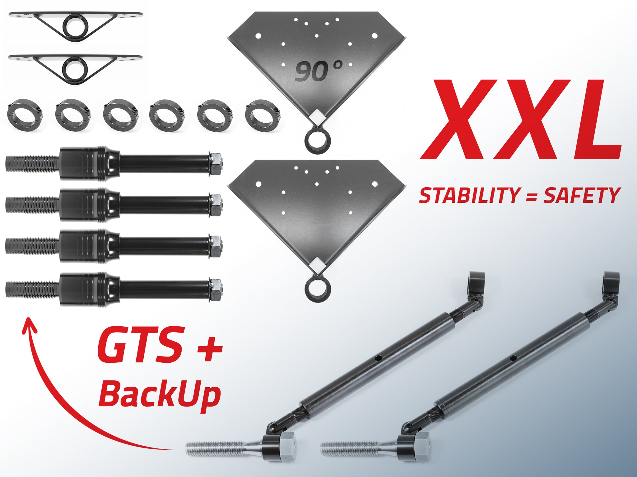 Baumhaus Profi Befestigung kaufen – Profi Hardware Bausatz Dreieck Set XXL 90 GTS Plus Baumhaus Aufsatz X