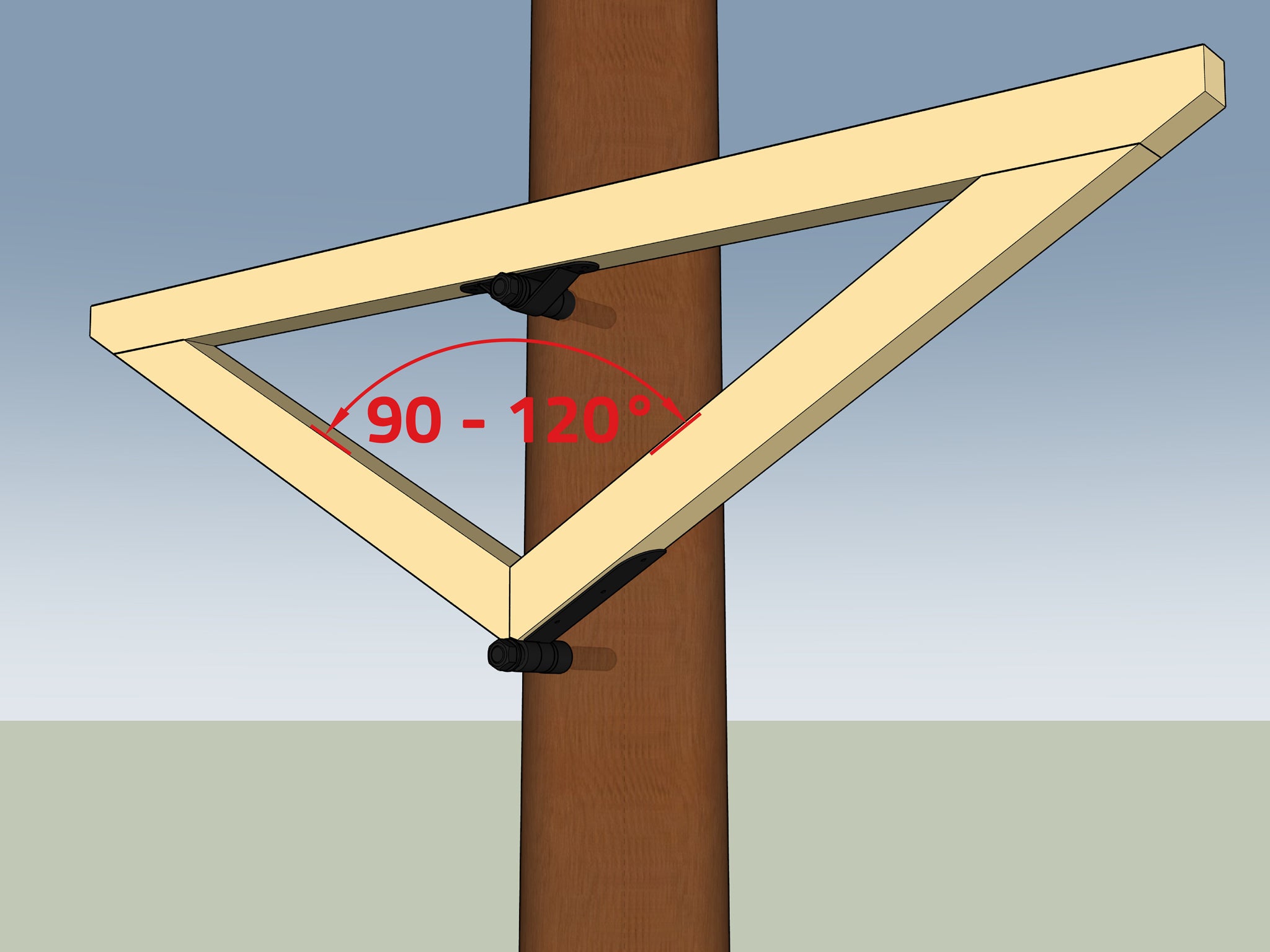 S Kit di Fissaggio Albero, Triangolo V90