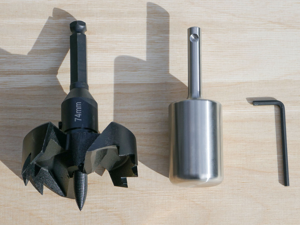 Special drill bit with stainless steel guide pin for fitting the GTS Allstar tree bolt