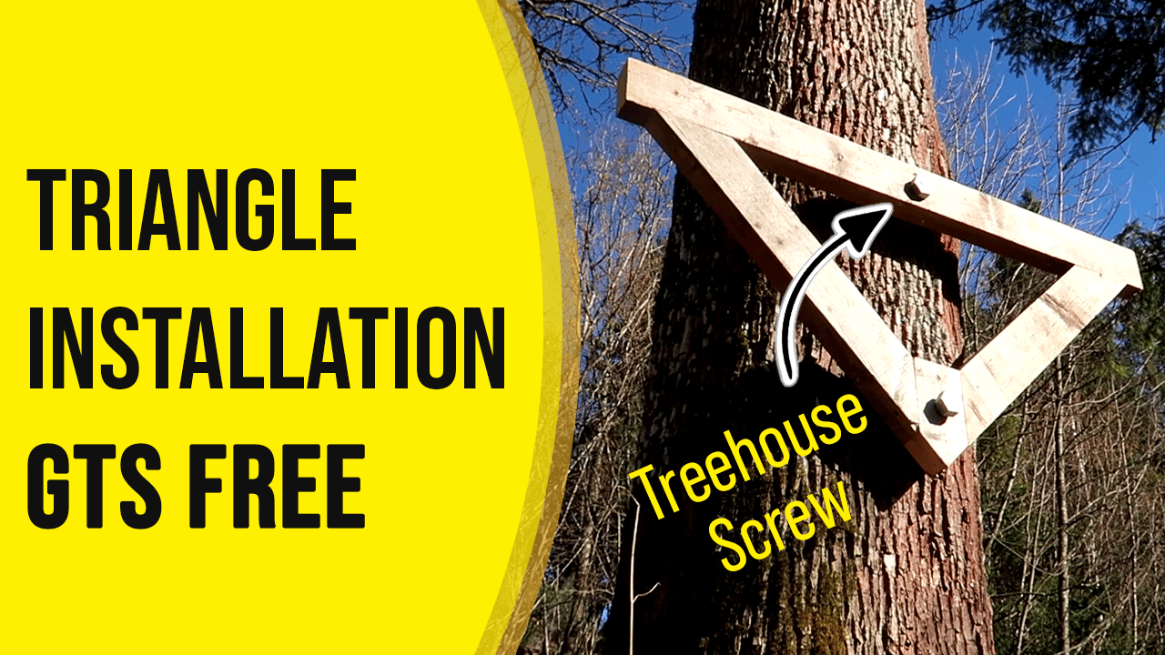 Baumhaus richtig befestigen – Montageanleitung – Holz-Dreieck mit Baumschraube GTS Free sicher und baumschonend am Baum befestigen Profi Hardware Baumschrauben Fachhandel