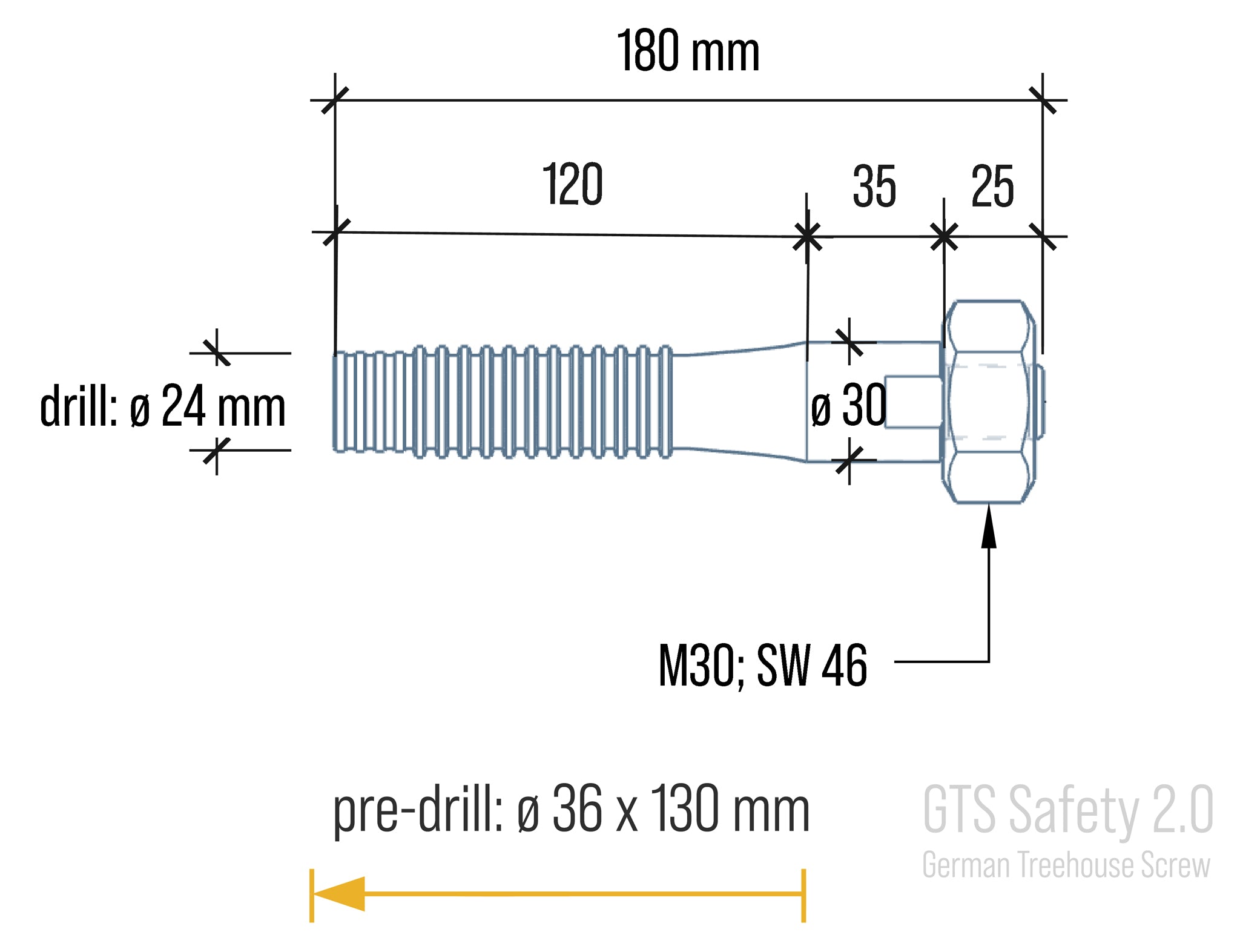GTS Safety – Baumschraube bis 1.100 kg Tragkraft