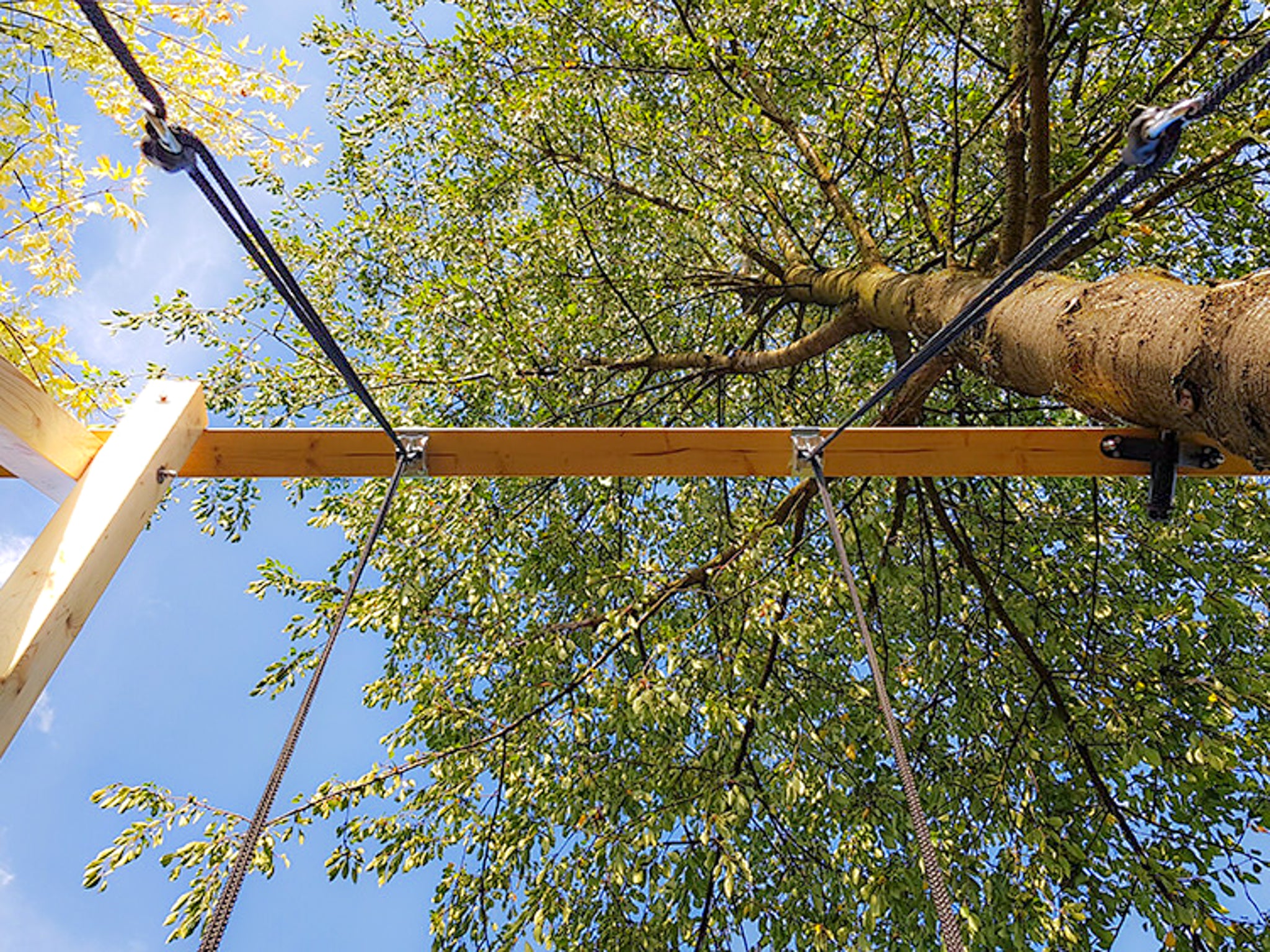 Schaukelbalken-Halterung für 1 Baum, mit GTS-Baumschraube