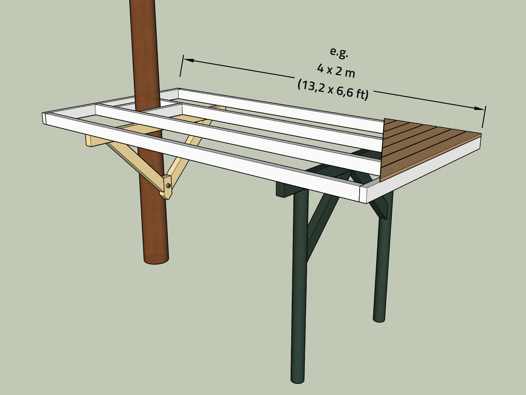 Stilted Treehouse Treehouse Kit for Small Raised Stilt Treehouse DIY Platform on a Tree