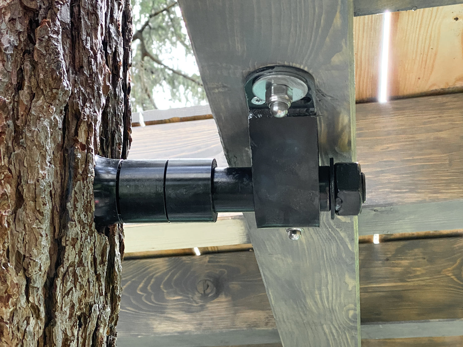 Baumhaus befestigen Schrauben – feste statische Halterung Baumschraube GTS  Positionsringe zum Anbringen eines Holzbalkens – Profi Hardware Fachhandel