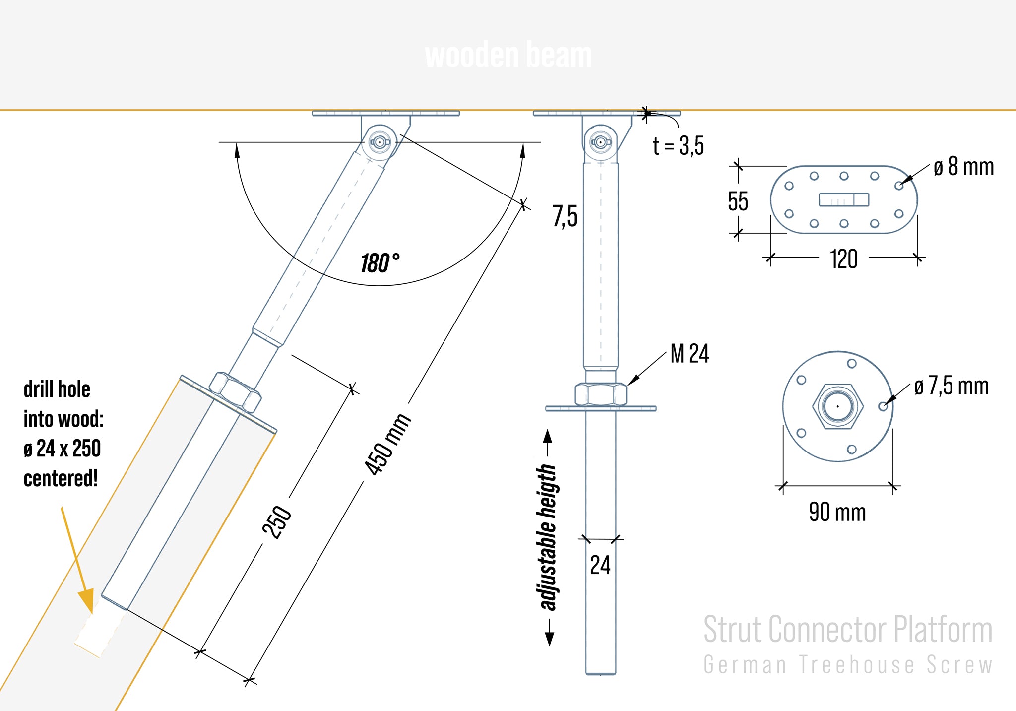 Streben-Verbinder – Plattform