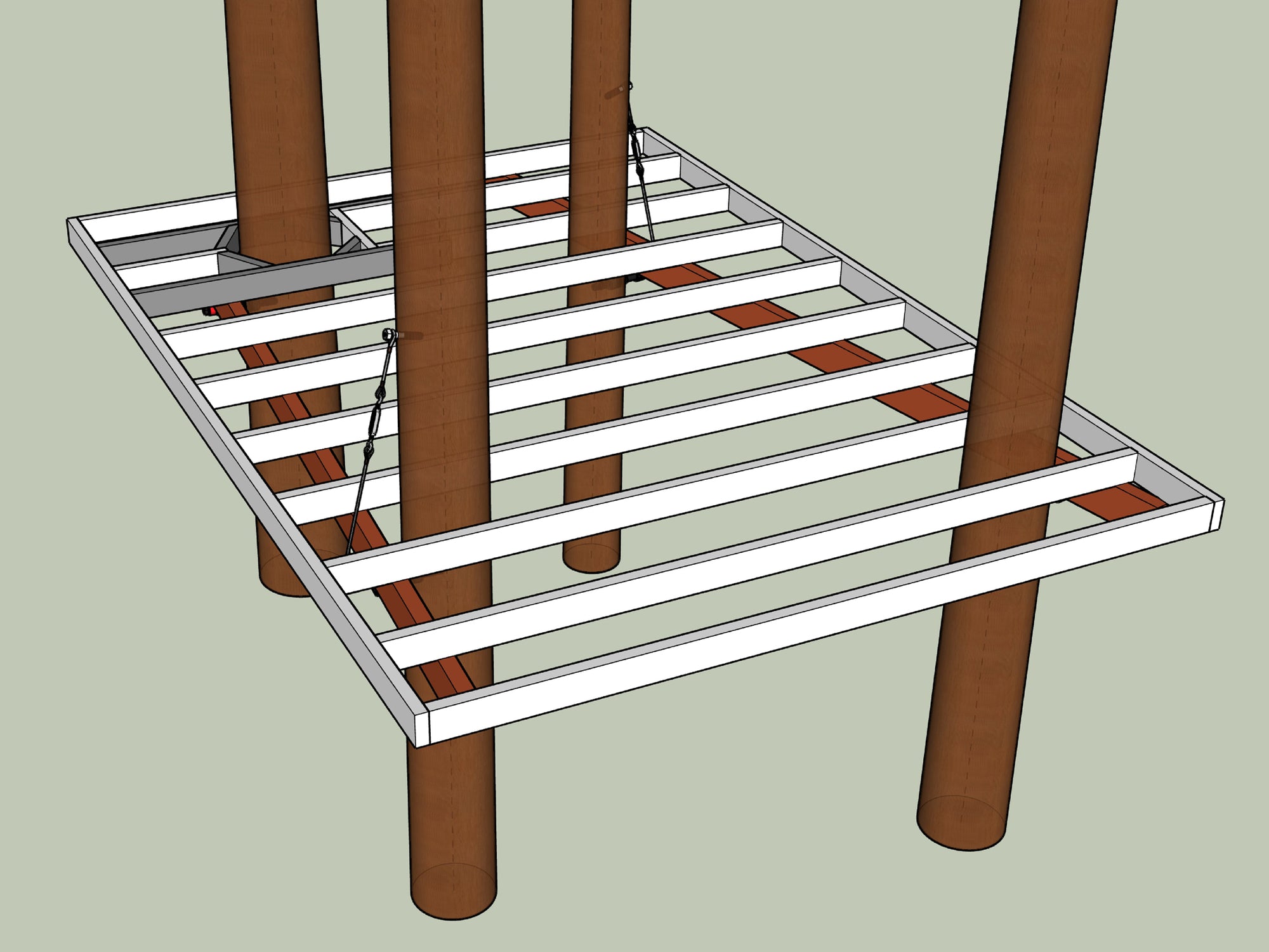 Pro Hardware Kit Large Treehouses – Multiple trees, tree-friendly