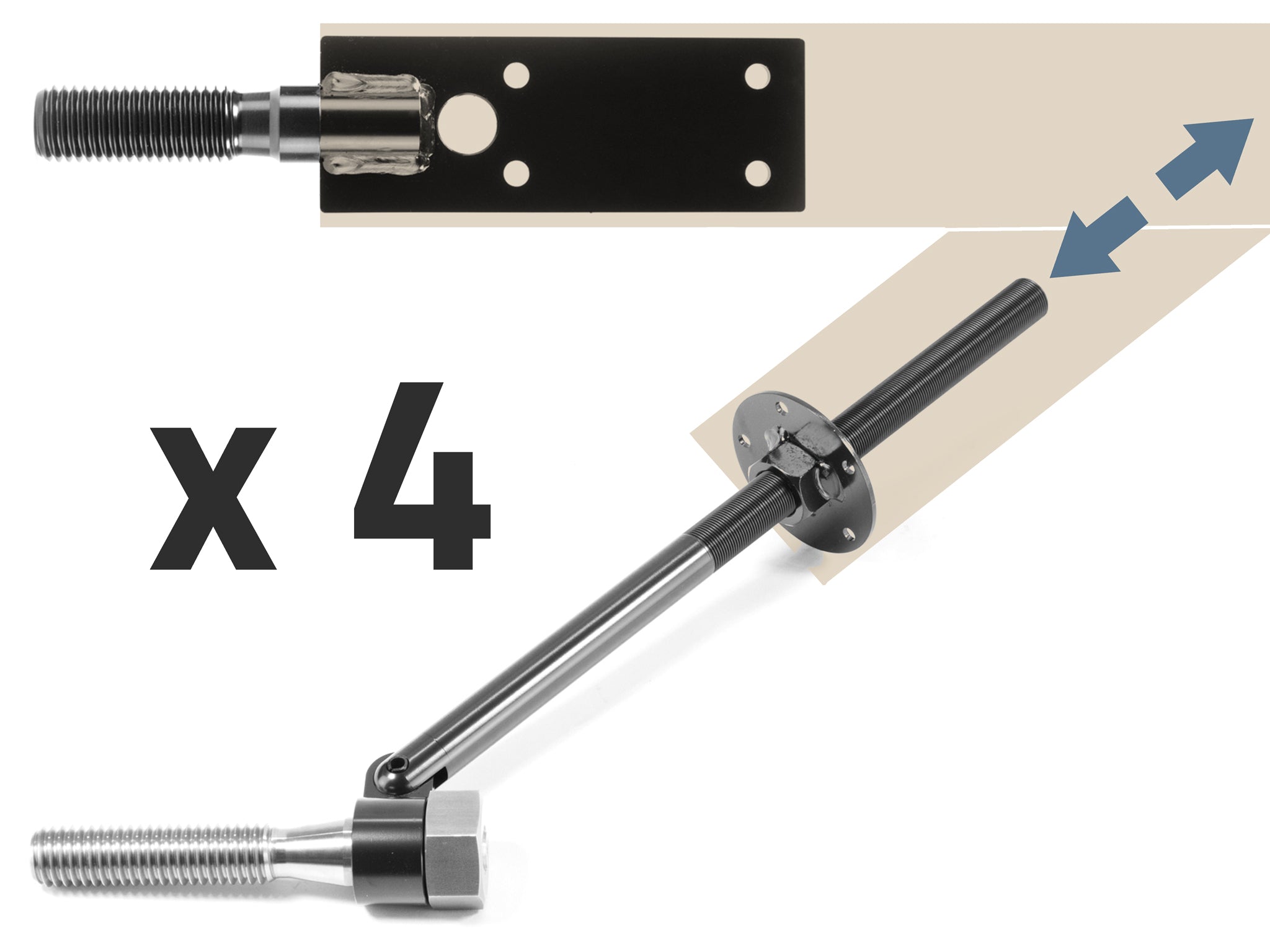 M Konsolen-Befestigungs-Set für 1–2 Bäume, Adjust