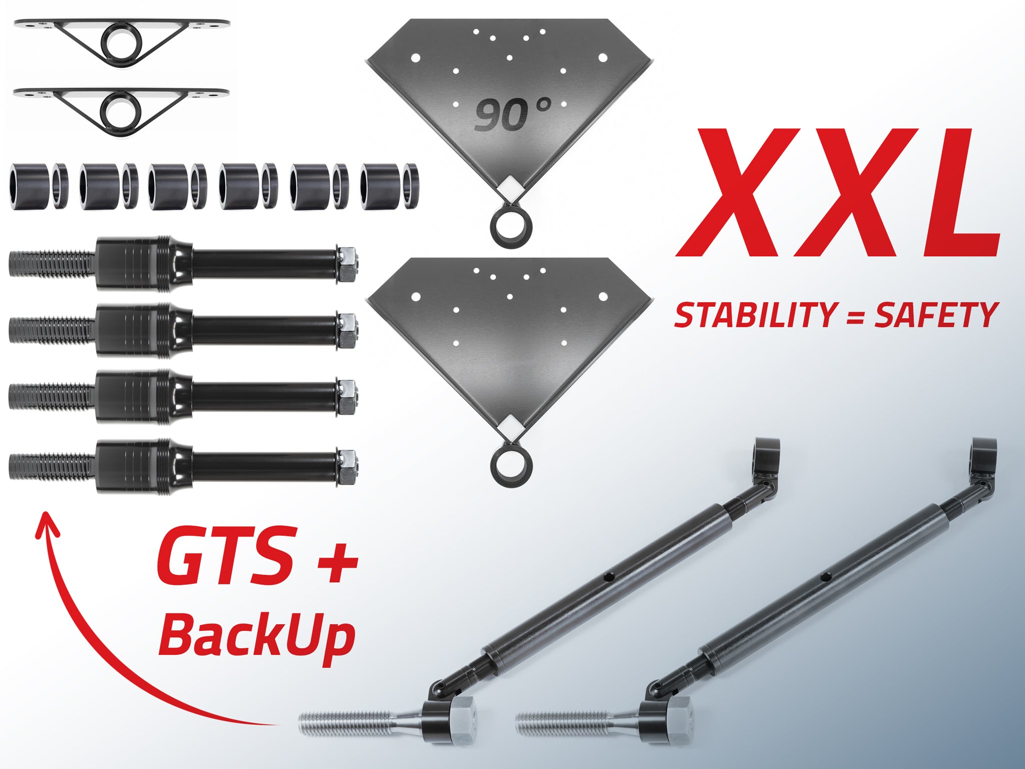 Baumhaus Profi Befestigung kaufen – Profi Hardware Bausatz Dreieck Set XXL 90 GTS Plus Baumhaus Aufsatz X