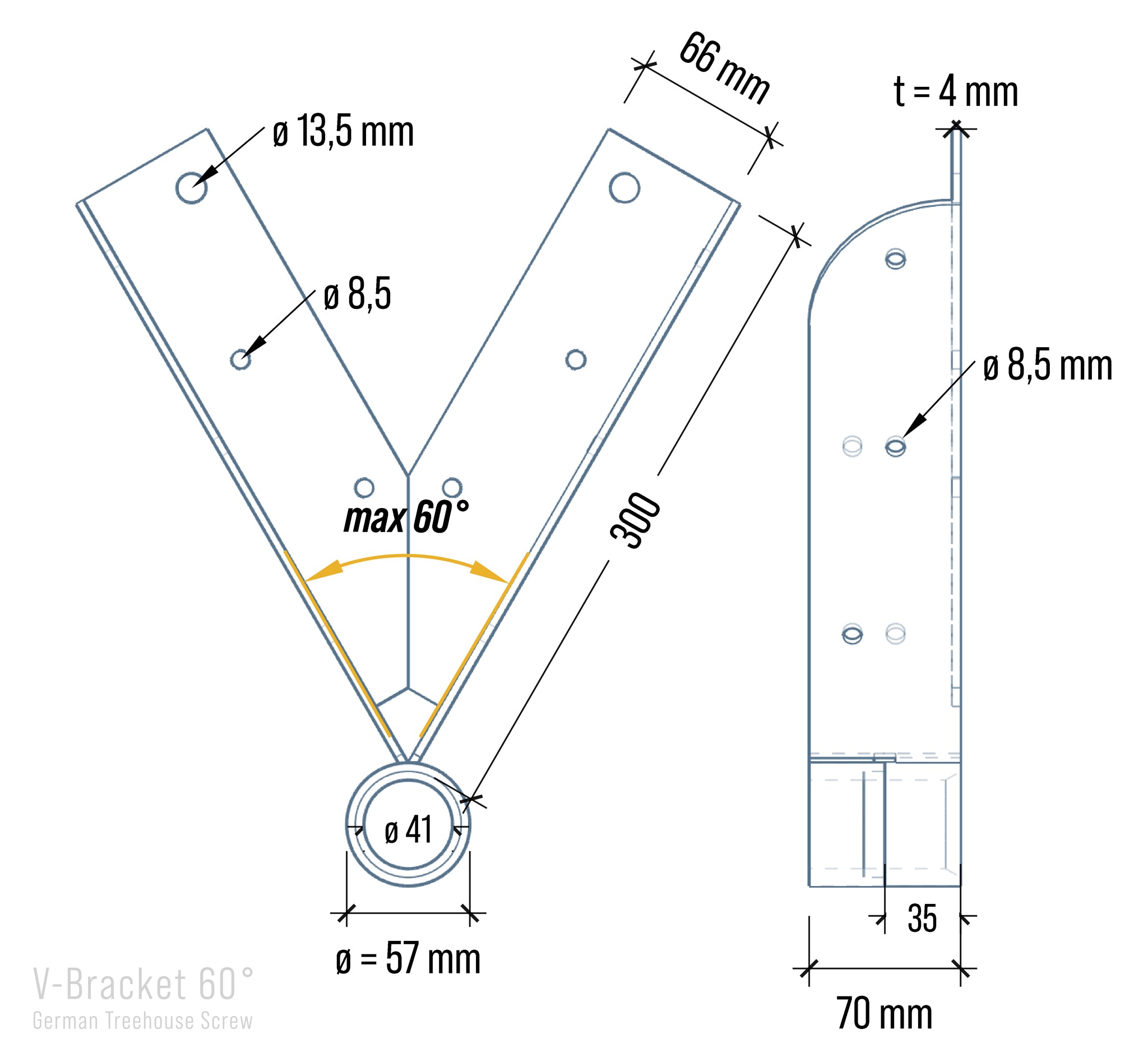 Dreieck-Halterung – Vario 60