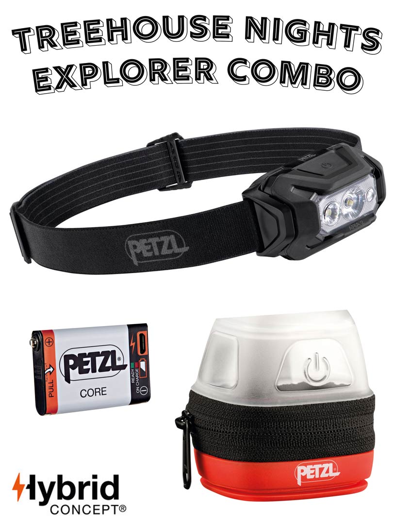 Headlamp combo Black - Petzl Aria 2 RGB + Core battery + Noctilight